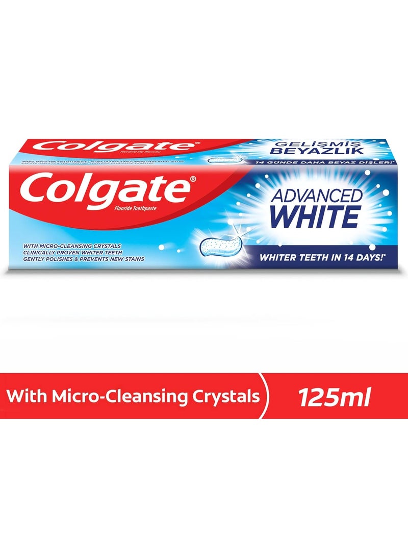 Colgate Fluoride Toothpaste Advanced Whitening 125ml - Image 2